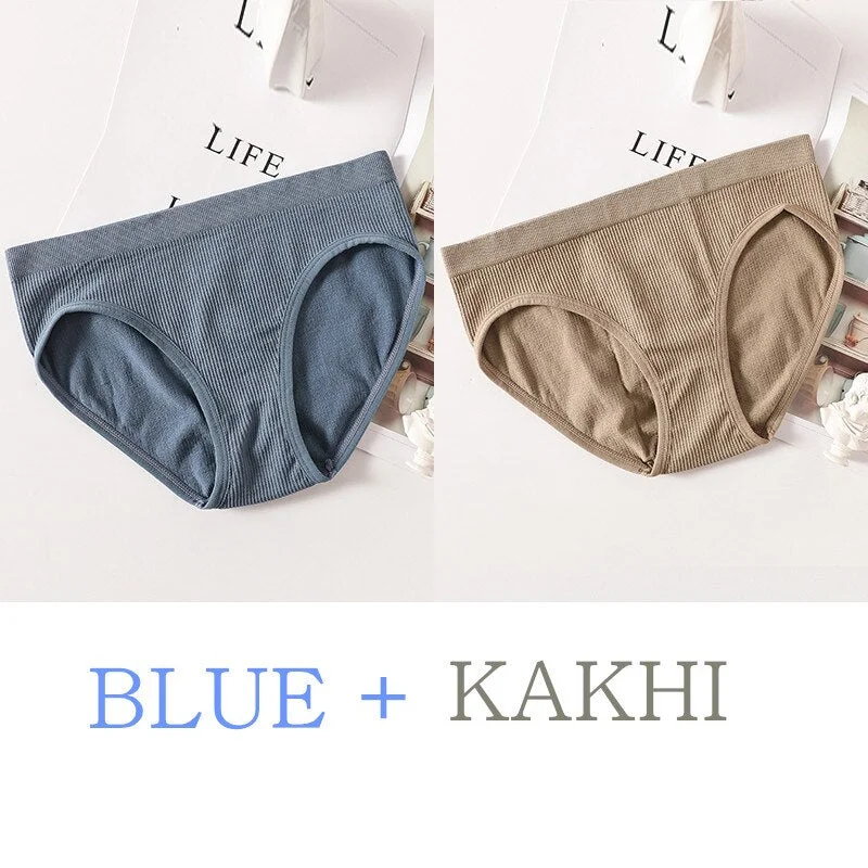 2PCS/Set Women Panties Bodyshaper Briefs Seamless Underwear Sexy Female Underpants Sexy Lingerie Ladies Comfort Cotton Panty M-L