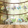 >SALE<10 Pcs Double Side Butterfly Diamond Art Keyring Animal Pendant for Office Decor