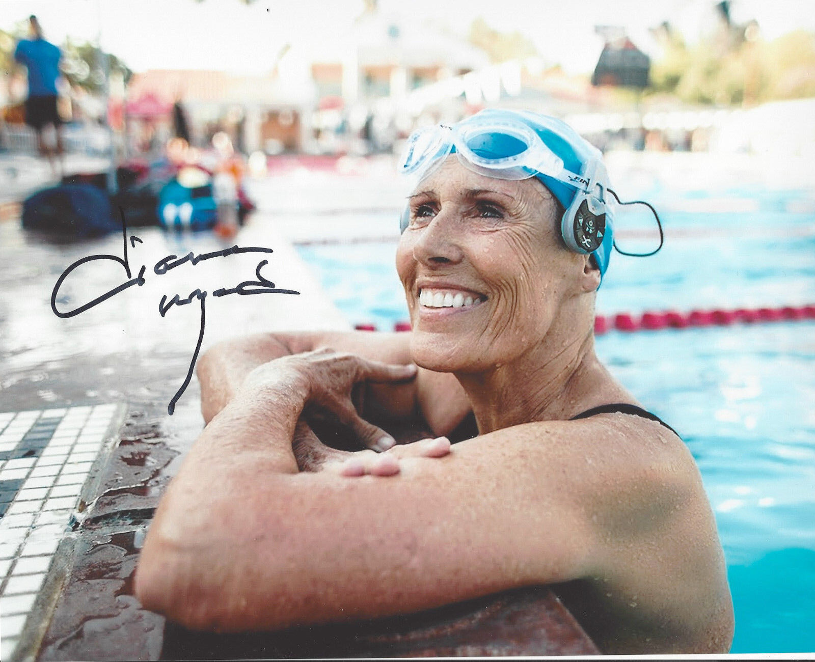 DIANA NYAD SIGNED AUTHENTIC 8X10 Photo Poster painting w/COA WORLD CHAMPION DISTANCE SWIMMER