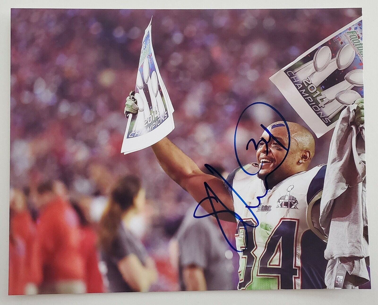 Shane Vereen Signed 8x10 Photo Poster painting New England Patriots NFL Super Bowl Champion RAD