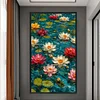 Lotus-11CT Stamped Cross Stitch 40*70cm/15.75*27.56in(Big Size)