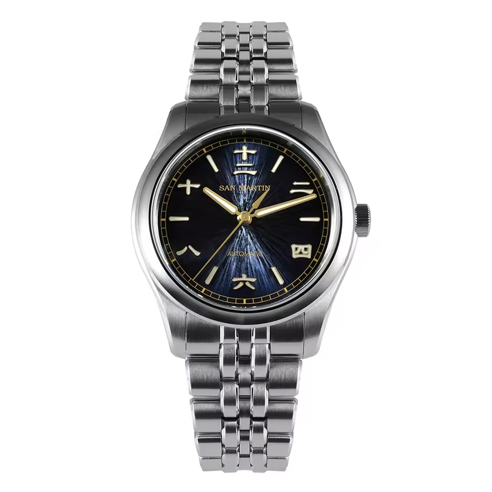 San Martin New 39mm Original Design Sunburst Jianzhan Dial Miyota