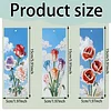 3Pcs DIY Pearl Painting Flowers Bookmark with Butterfly Pendant Home Office Supplies Gift for Book Lovers