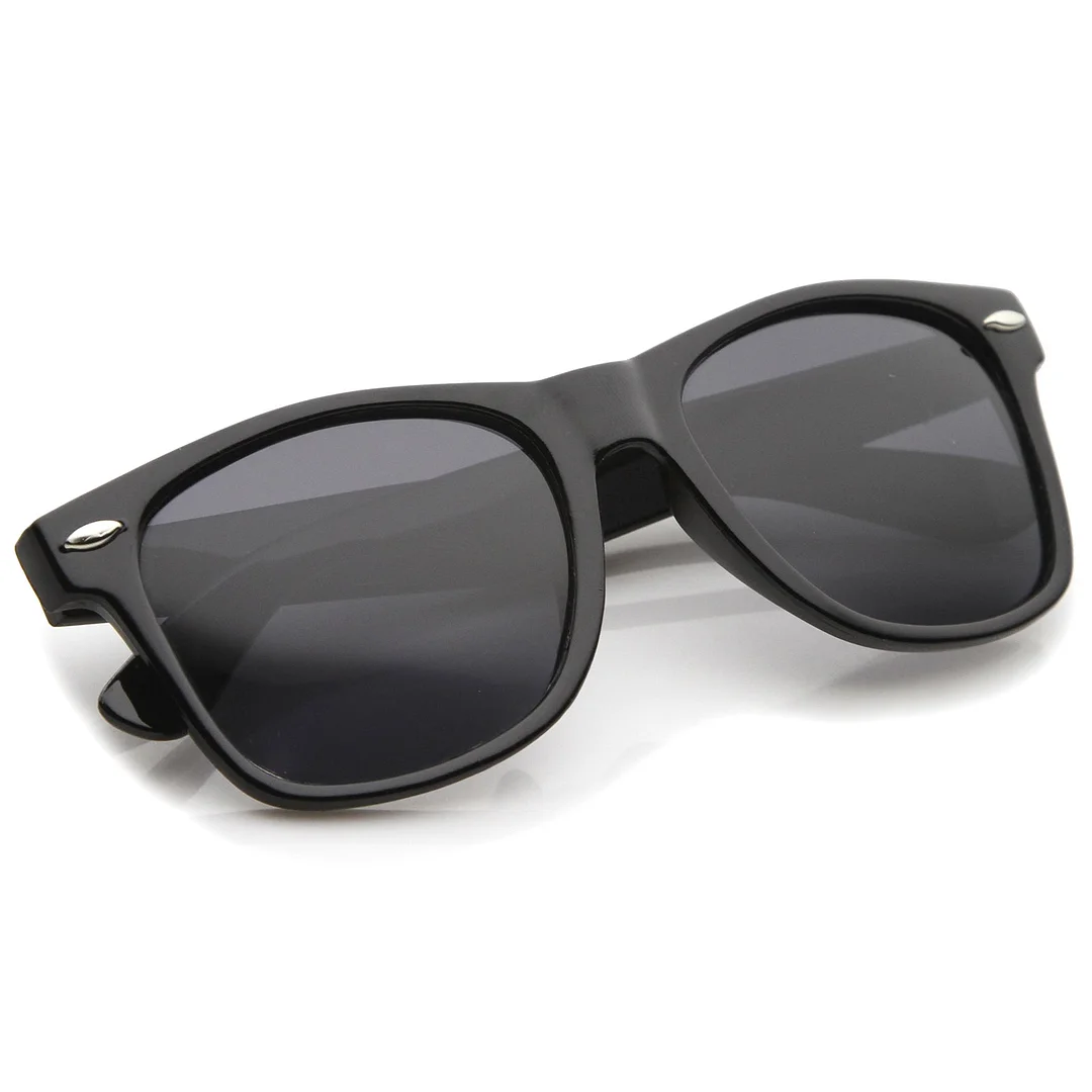 Retro Wide Temple Lens Horn Rimmed glasses 55mm