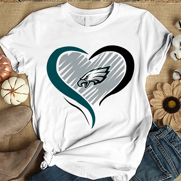 Philadelphia Eagles Women's White Relaxed T-Shirt