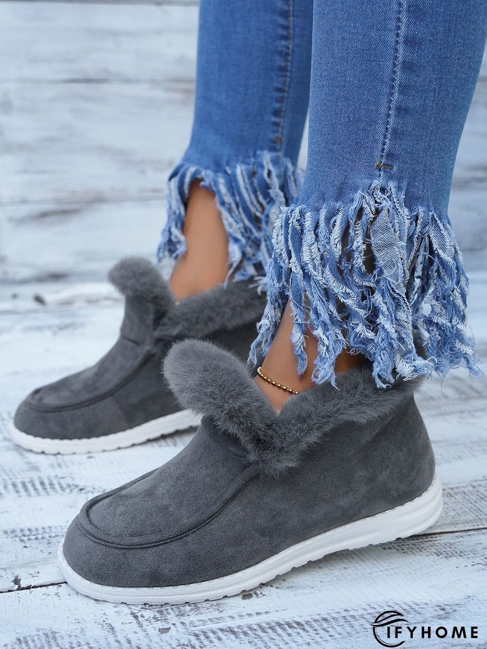 Split Joint Furry Boots | IFYHOME