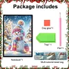 (US Local)Snowman A5 Size Diamond Painting Notebook Set with 4Pcs Bookmark Holiday Gift