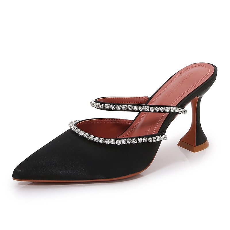 Women's Fashion Pointed Toe Rhinestone High-heeled Sandals-PABIUYOU- Women's Fashion Leader