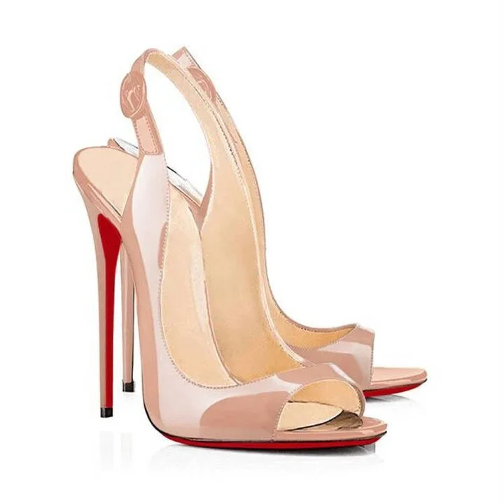 100mm Women's Red Bottom High Heels for Party Wedding Prom Nude Pumps/Sandals-MERUMOTE