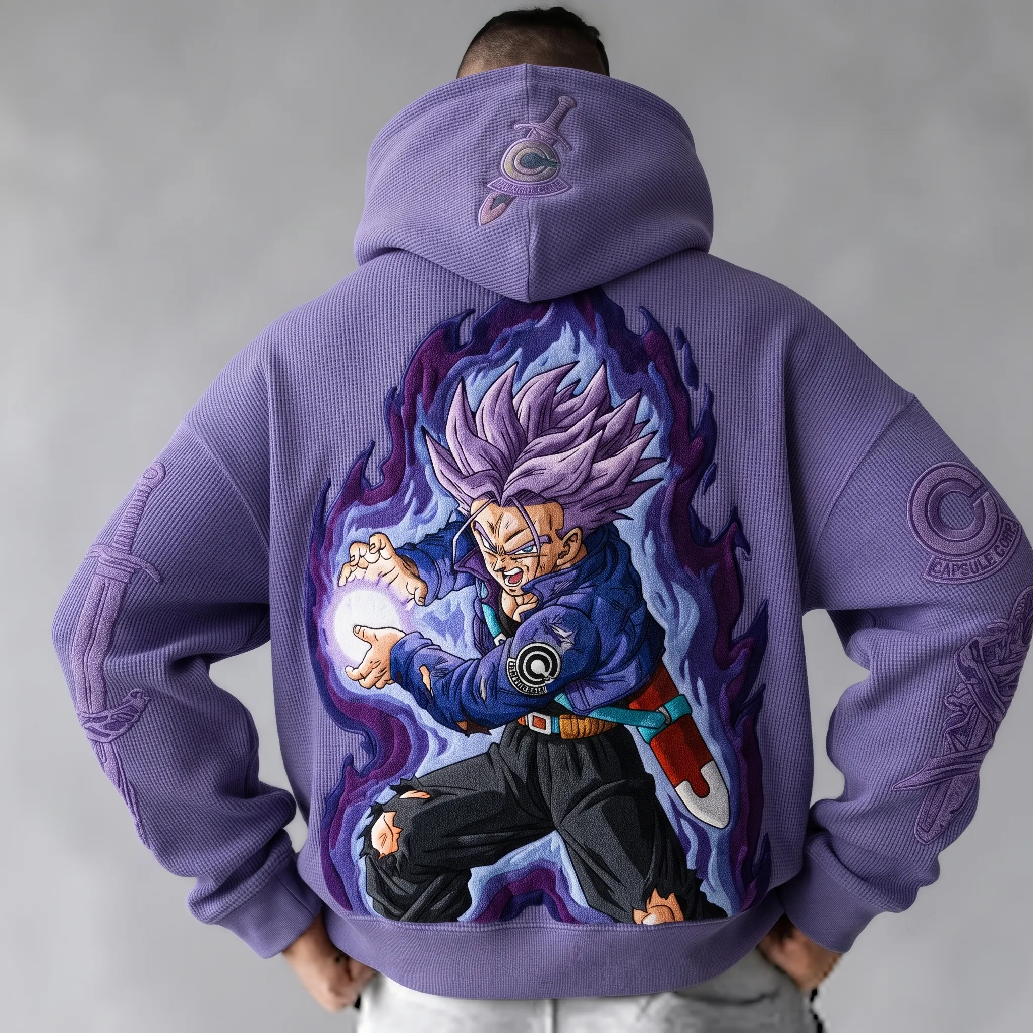Men's Cartoon Anime Long-Sleeve Hoodie