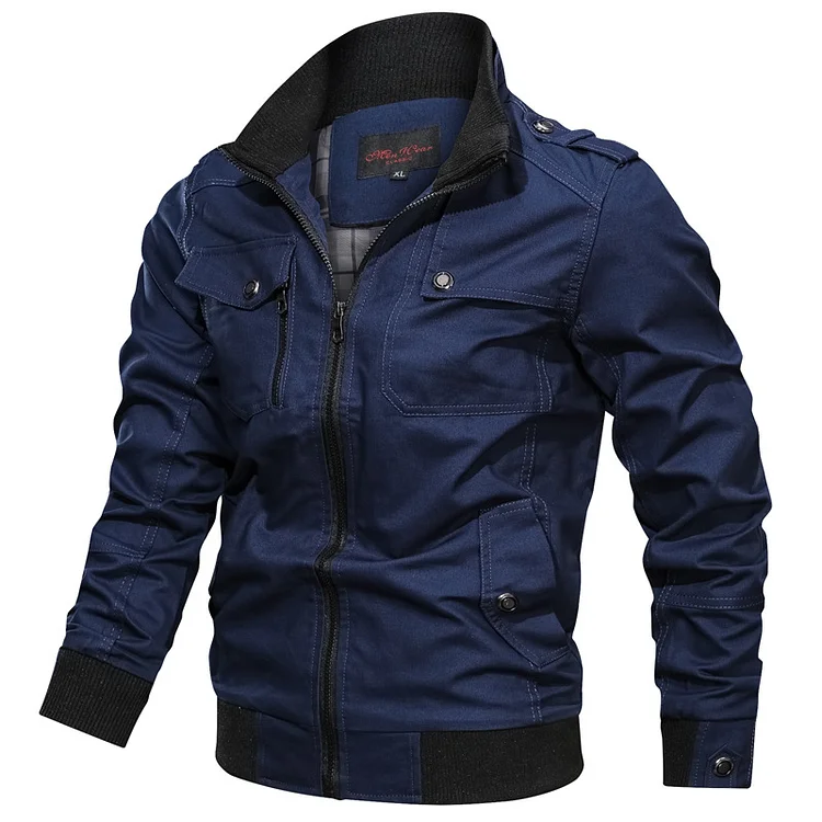 BrosWear Stand Up Collar Casual Jacket