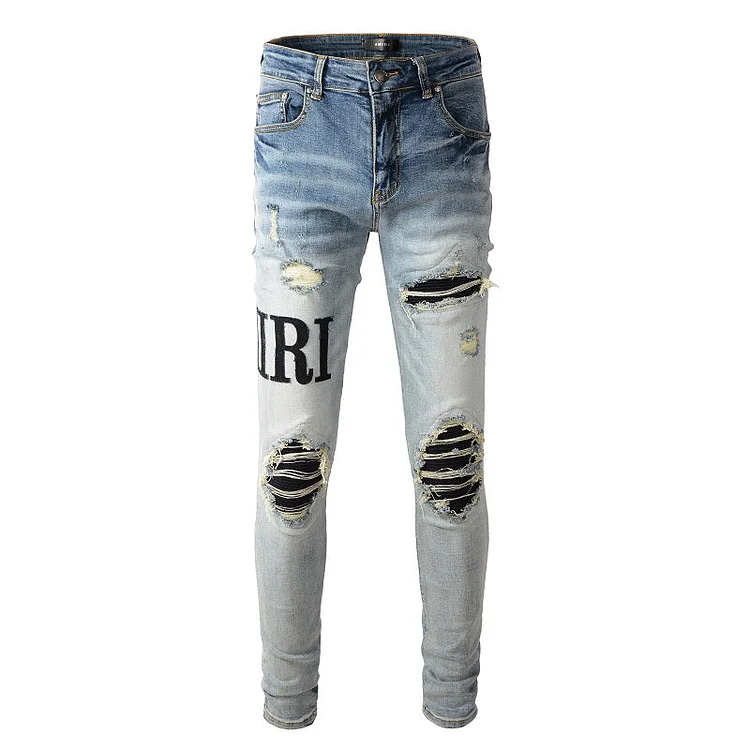 Jeans Black Leather&Amiri