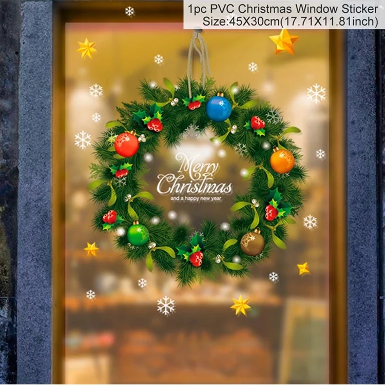 Tegooe Reusable Christmas Window Clings - Waterproof Static Decals for Home Decor