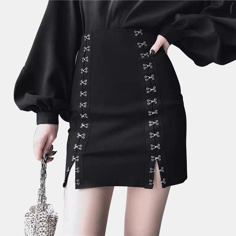Eyelet Bodycon Skirt