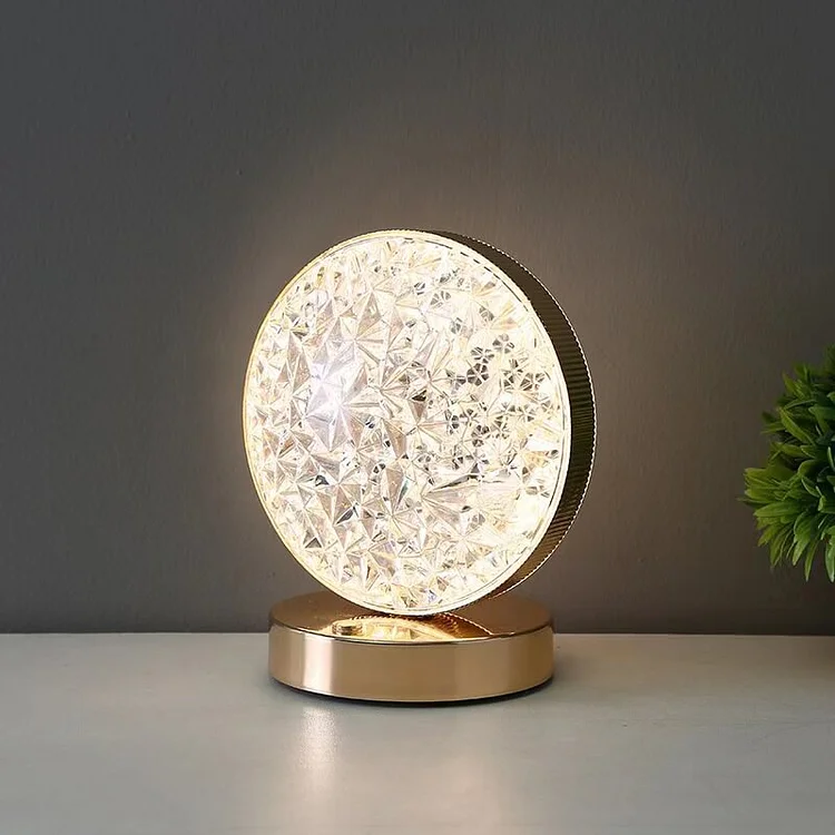 LED Crystal Vase Table Lamp