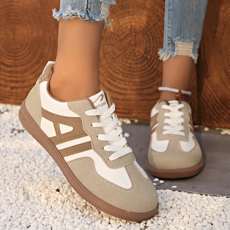 Soft-soled training shoes sneaker retro matching lace-up light women's shoes  1688 Stunahome.com