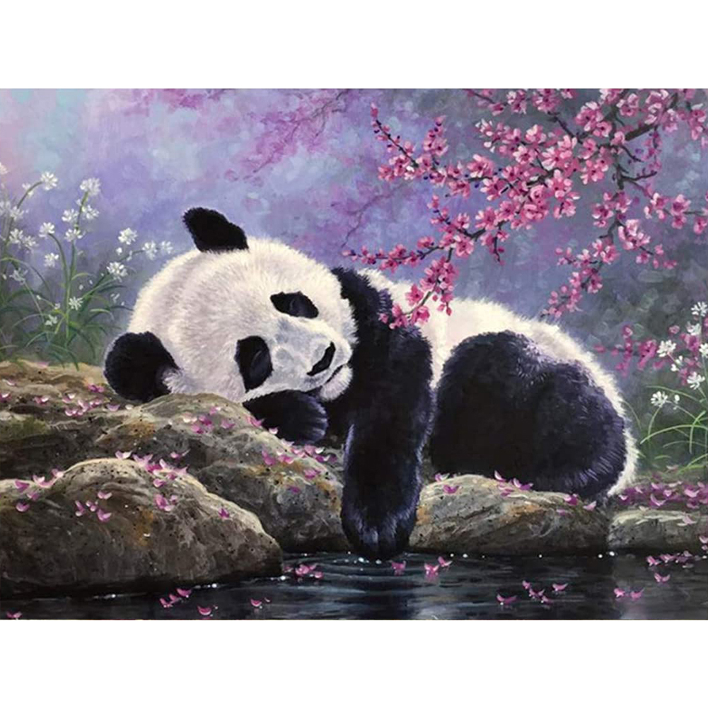 Панда и кошка арт