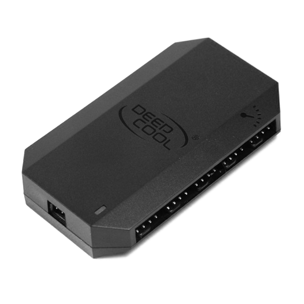 

FH-10 10 Ports Fan HUB 3Pin/4Pin PWM Splitter Adapter 12V SATA Power Supply, 501 Original