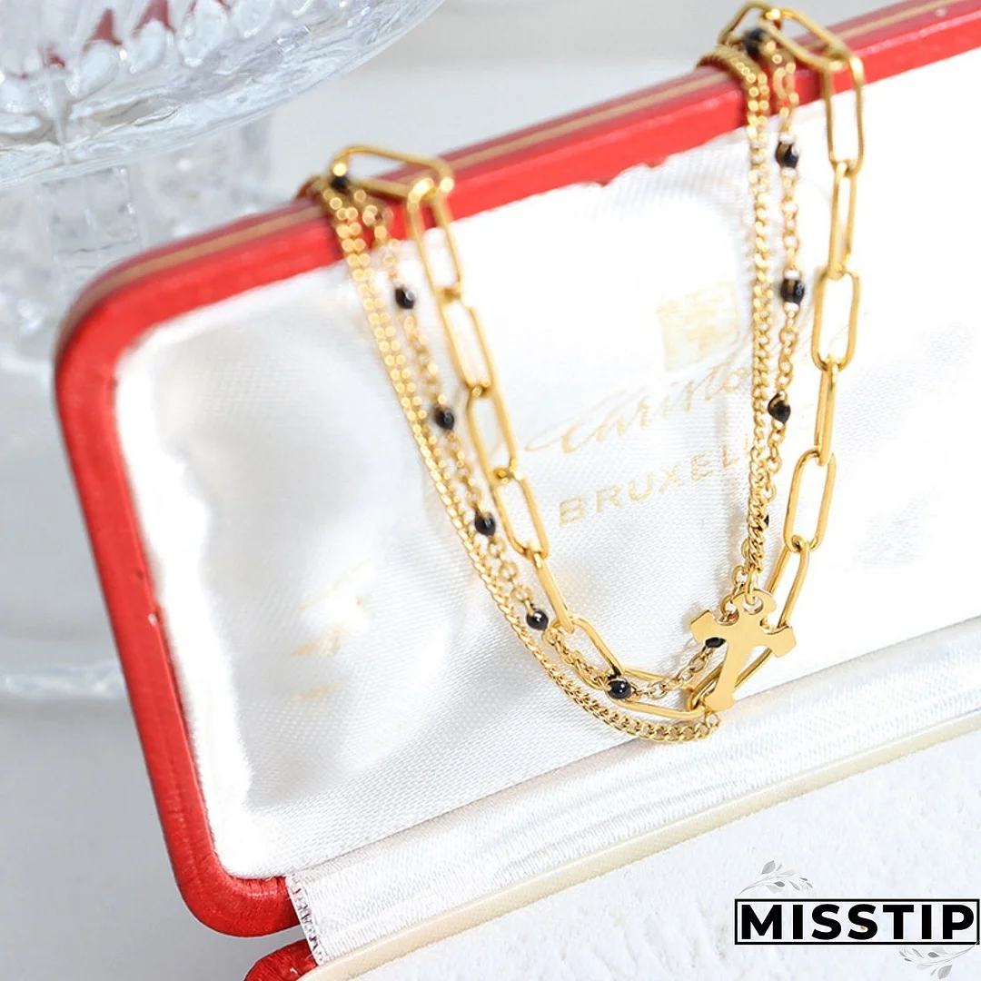 Titanium Steel Three-Layered Bracelet