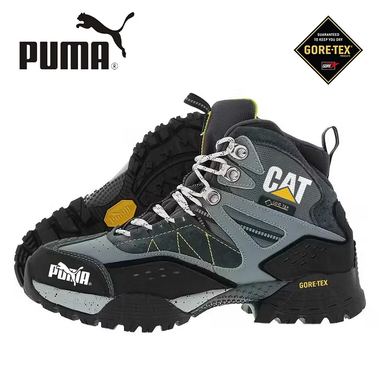 Wodoodporne i oddychające buty robocze i trekkingowe marki PUMA&reg; i CAT idealnie nadają się do pracy i aktywności na świeżym powietrzu.