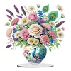 Diamond Painting Acrylic Flowers in a Vase Desktop Diamond Painting Art Kits