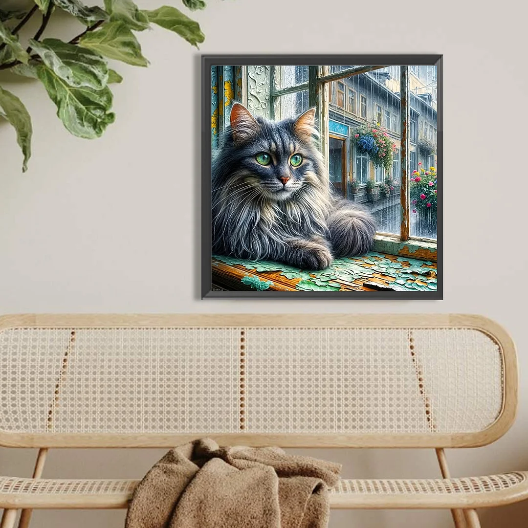 Diamond Painting - Full Round Drill - Cat(Canvas|Canvas|40*40cm)