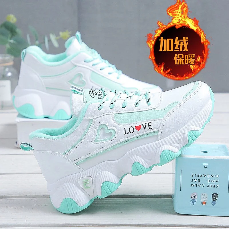 Daddy Women's 2020 Autumn and Winter New Students Korean Version of All-match Sports Casual Travel White Running Shoes Trend