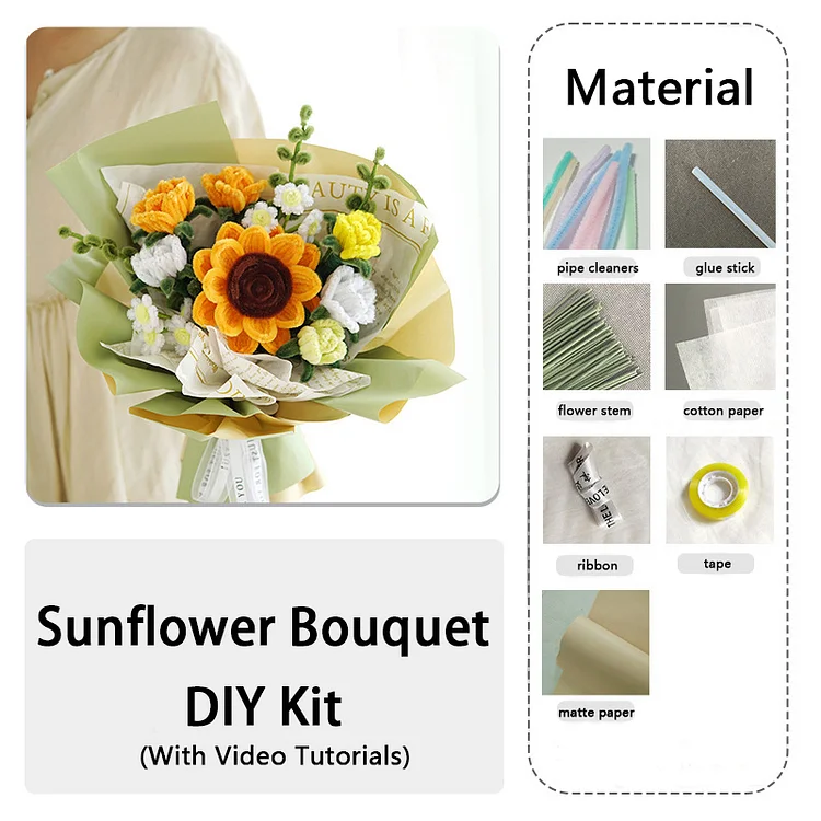 DIY Pipe Cleaners Kit - Sunflower Bouquet