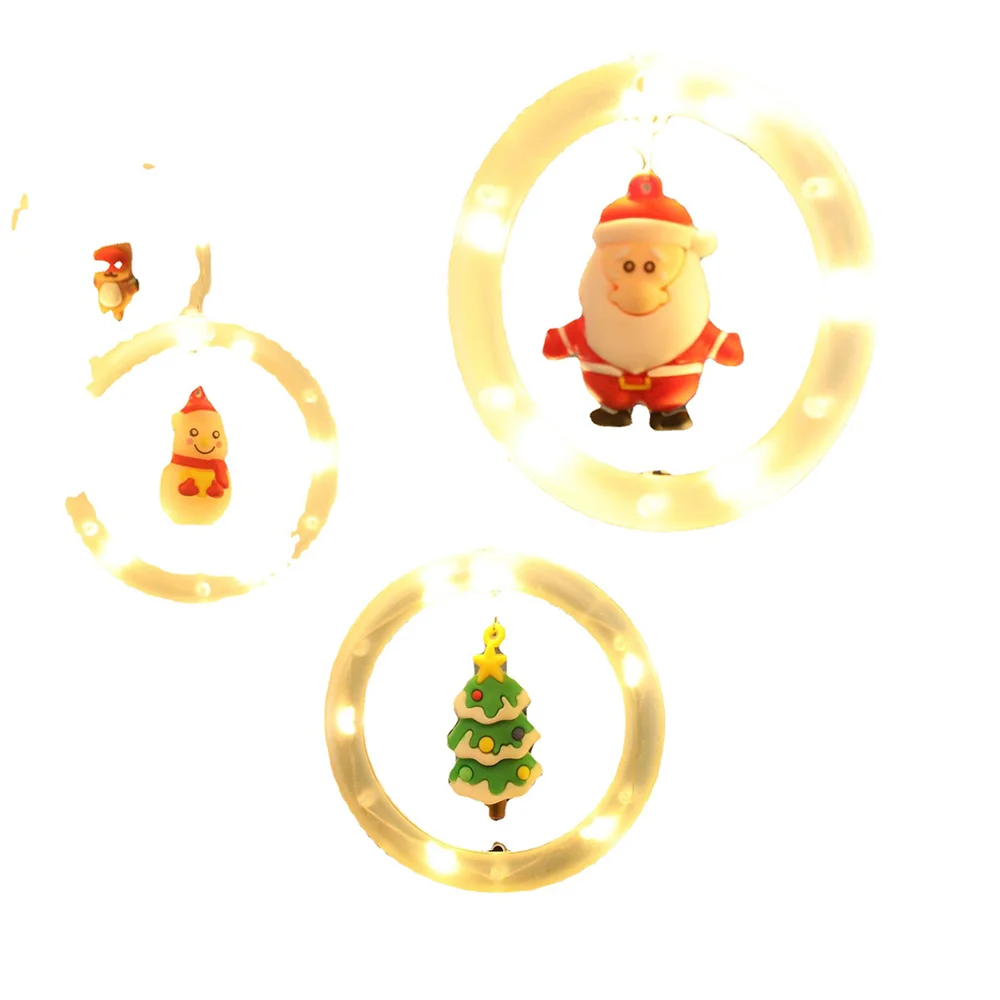 Christmas new ring doll ball LED light string decoration pendant