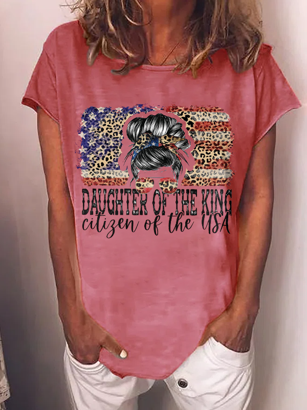 Daughter Of The King Flag Print Women's T-shirt