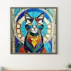 Diamond Painting -5D Full Round Drill Cute Fresco Style Cat