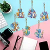 6Pcs DIY Diamond Painting Dragons Keychain