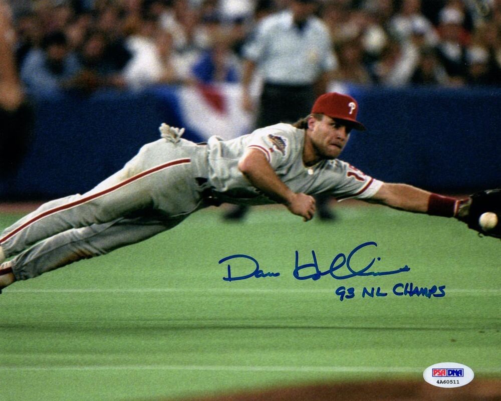 Dave Hollins SIGNED 8x10 Photo Poster painting + 93 NL Champs Phillies ITP PSA/DNA AUTOGRAPHED