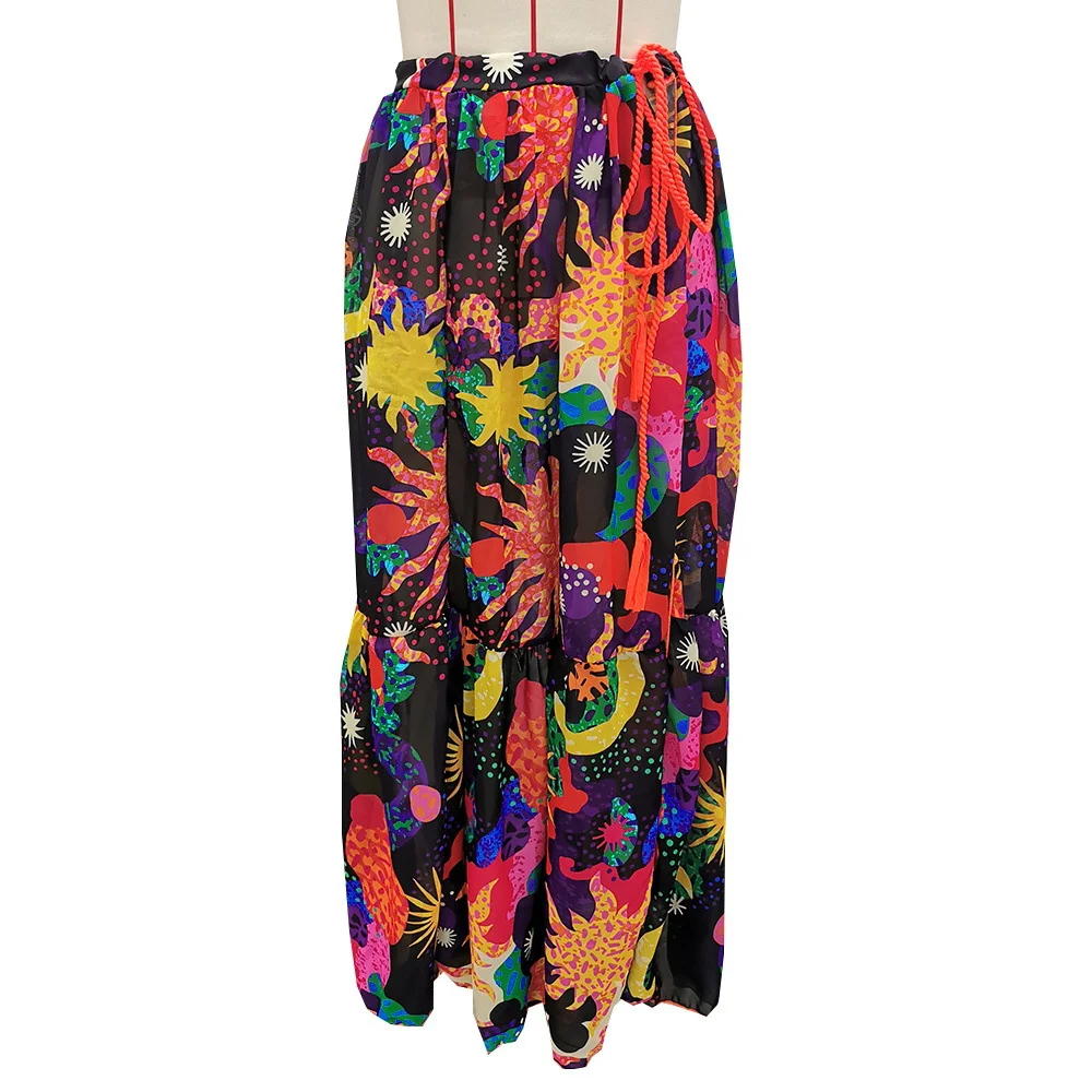 Uveng High-Waisted Split Long-Sleeved Swimsuit Women 2025 New Sexy Dew Back Cross-Tie With Deep V Bikini