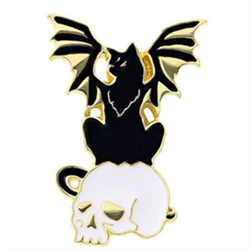 Retro Funny Punk Animal Alloy Stoving Varnish Plating Unisex Brooches