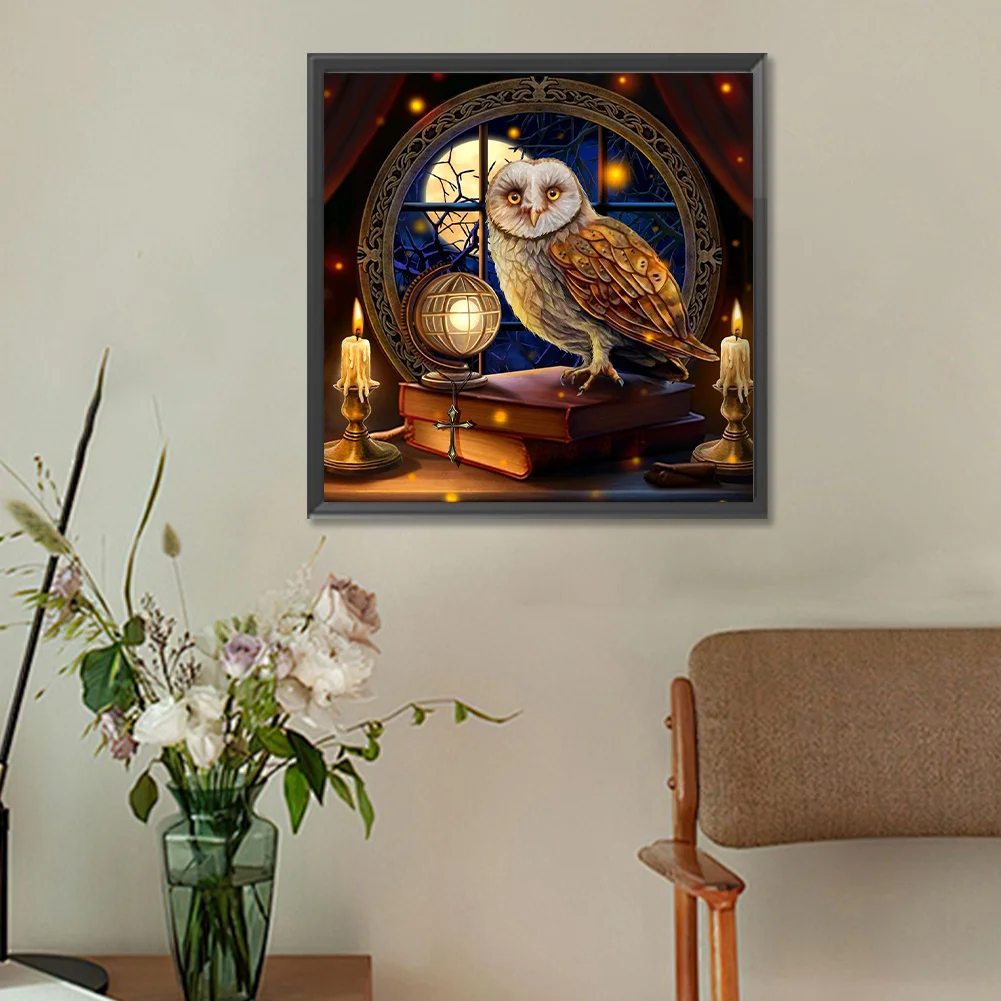 Diamond Painting - Full Round Drill - Owl(Canvas|30*30cm)