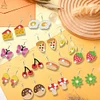 12 Pairs Diamond Painting Earrings DIY Diamond Art Earrings for Adults (D)