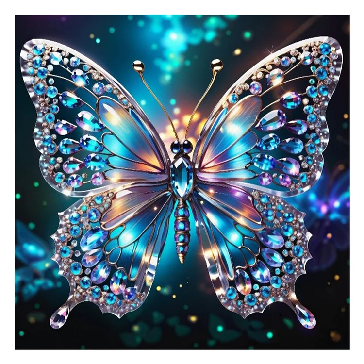 Full Round Diamond Painting - Crystal Butterfly 30*30CM
