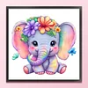 (Stamped/Counted) Elephant - 18CT Cross Stitch 20*20cm/7.87*7.87in