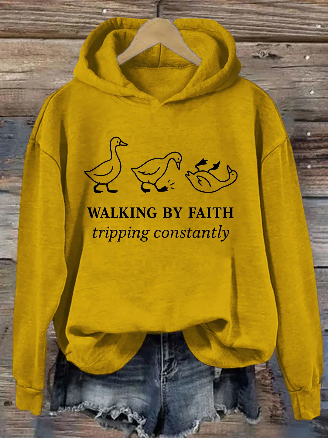 Walking by Faith Tripping Constantly Hoodie