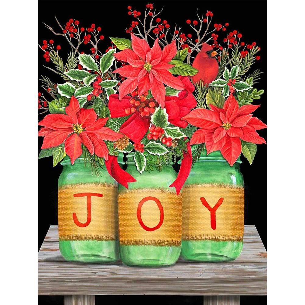 

Multi-Size) Poinsettia - Round/ Drill Diamond Painting, 30x40, 501 Original