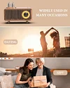 Retro Wireless Bluetooth Speaker American Style Portable Desktop Card Multi-Function Fm Radio