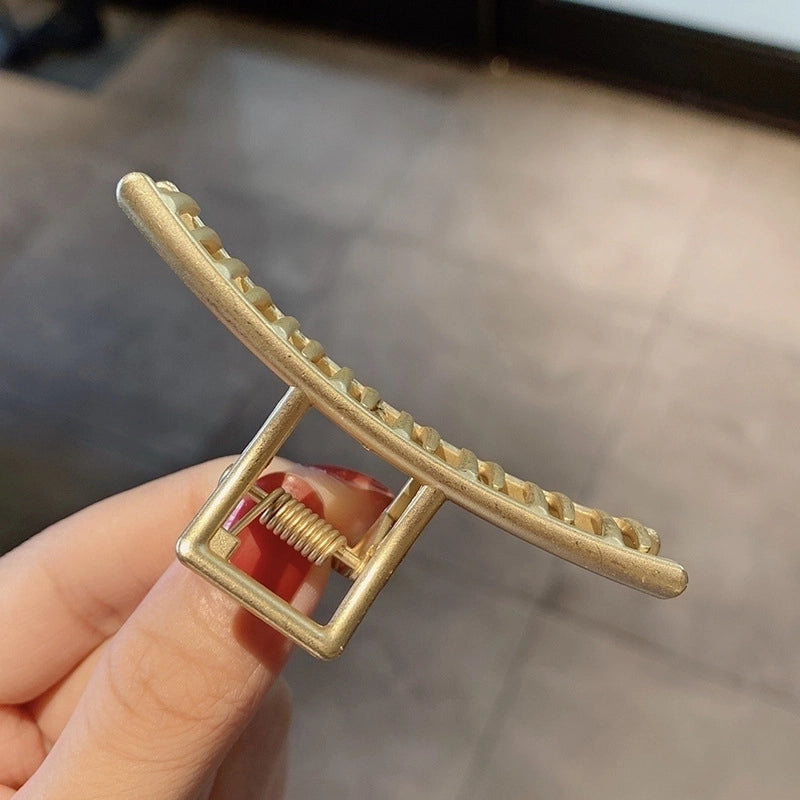 Simple Metal Catch Clip Large Shower Pearl Shark Clip