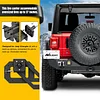 Nilight Rear Bumper with Spare Tire Carrier Compatible for 2018-2025 Wrangler JL JLU Unlimited?2/4 Doors) 2" Hitch Receiver w License Plate Bracket 2 LED Lights D-rings