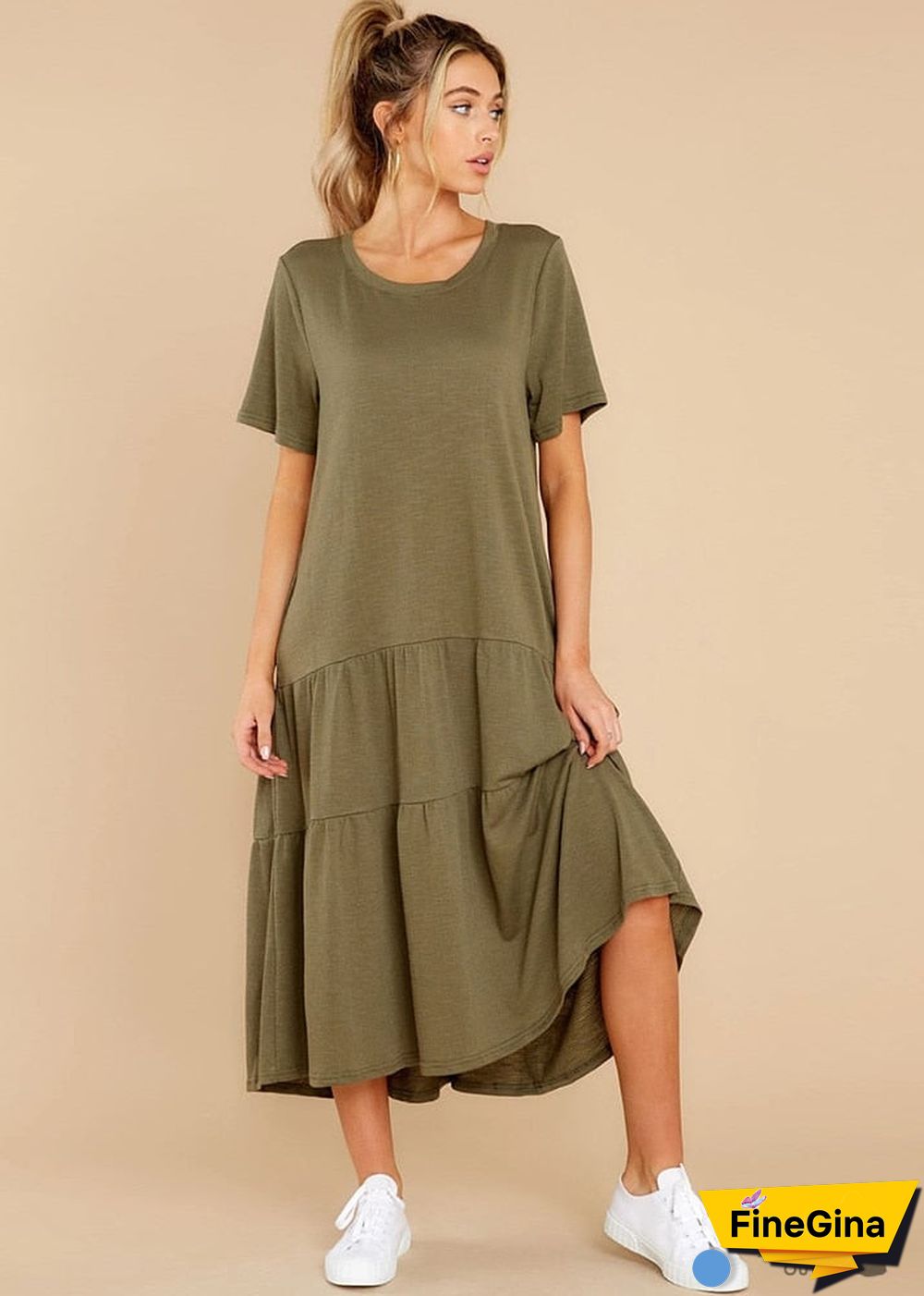 Casual loose Boho Midi Dress Valerie