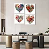 Promotion 4Pcs/set Diamond Painting-DIY Full Round Drill Love Flower(30*30cm)