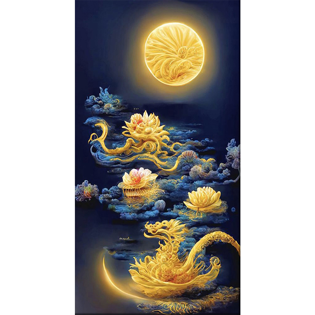 

Bright Moon On The Lake - Round Drill Diamond Painting - 40*70CM (Big Size), 501 Original