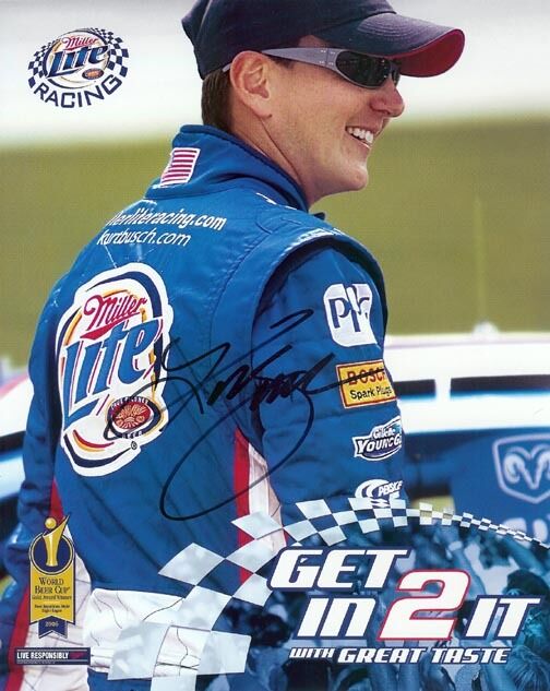 *KURT BUSCH*SIGNED*AUTOGRAPHED*Photo Poster painting*CARD*NASCAR*#2*MILLER LITE*COA*