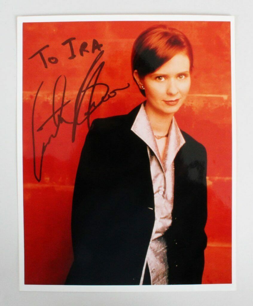 Cynthia Nixon Signed Photo Poster painting 8x10 - COA JSA