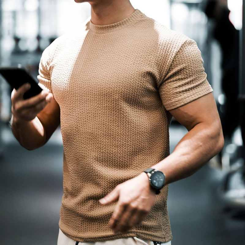 Men's Gym Stretch Breathable Sports Casual T-shirt-inspireuse